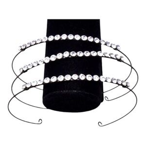 1960’s French Rhinestone Statement Headband, Holiday Party Hair! Deadstock